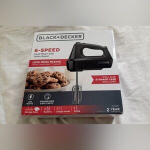 Black & Decker Red Hand Mixer with Attachments